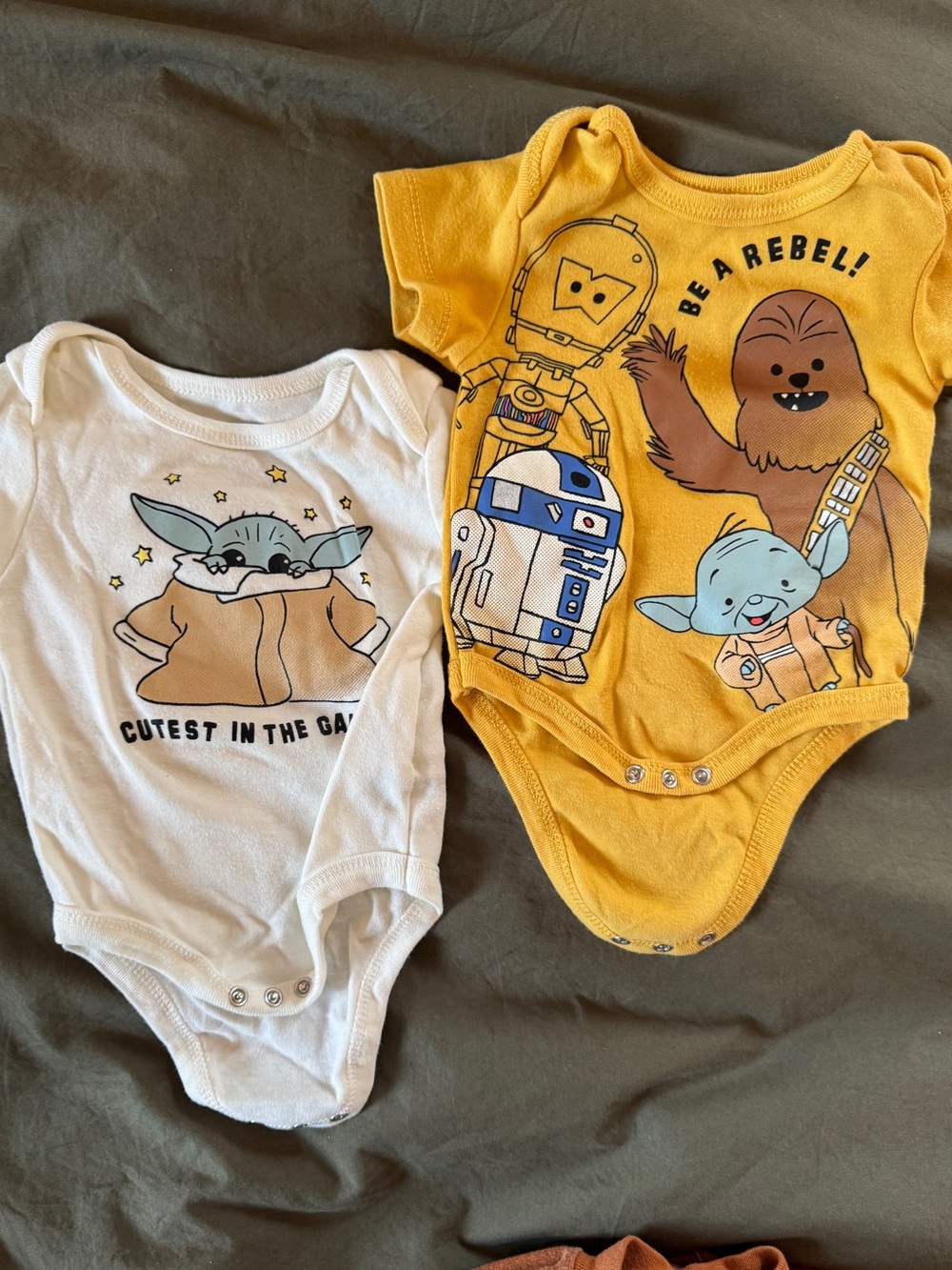 Star Wars Baby Onesie Set - Yellow & White